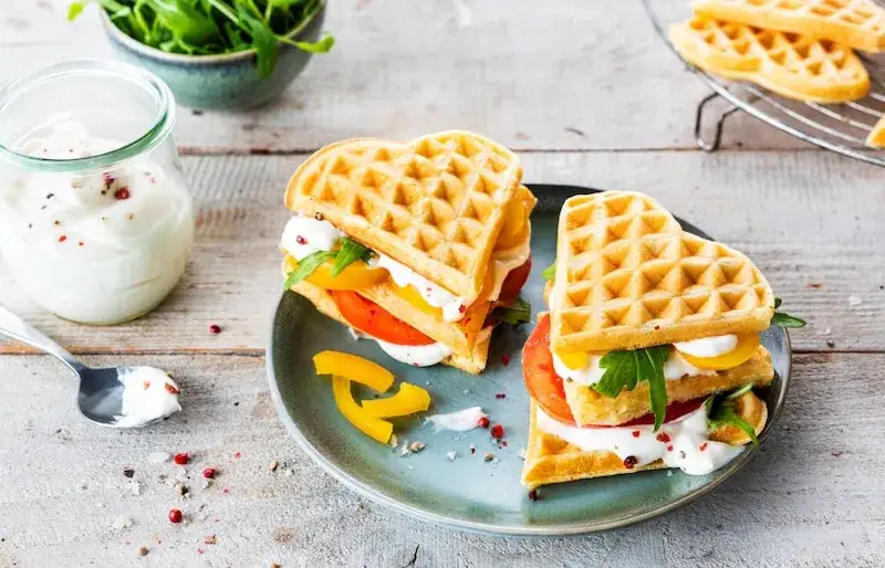 zdrowe gofry wytrawne pomysły