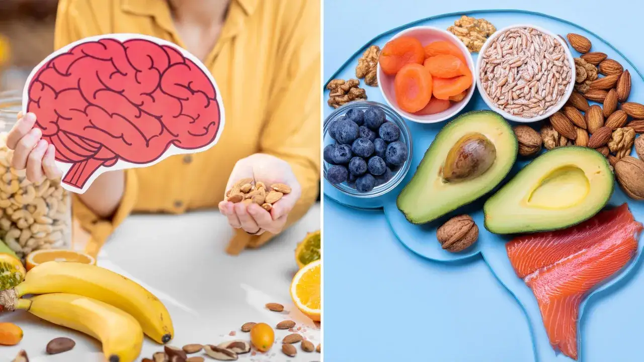Zdrowe jedzenie na pamięć i koncentrację: migdały, jagody, awokado, łosoś i orzechy.