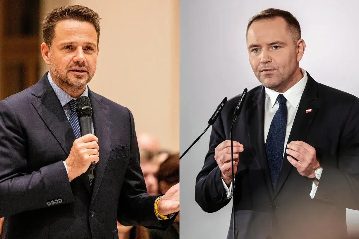 Rafał Trzaskowski, polityk o poglądach liberalnych, przemawia na tle innych polityków. Jaka partia go reprezentuje?