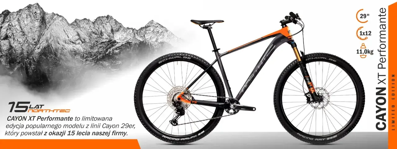 Polskie rowery Cayon XT Performante, idealne na g&oacute;rskie wyprawy. Limitowana edycja z okazji 15-lecia firmy.