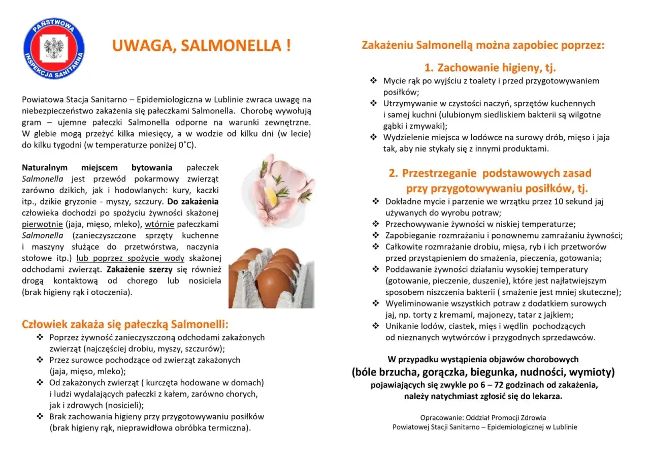 Zasady higieny w kuchni zapobieganie salmonelli