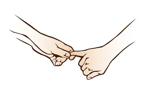 przyjaźń miłość symbol granica dłonie