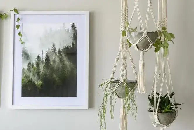 różne rodzaje kwietników DIY z drewna sznurka metalu