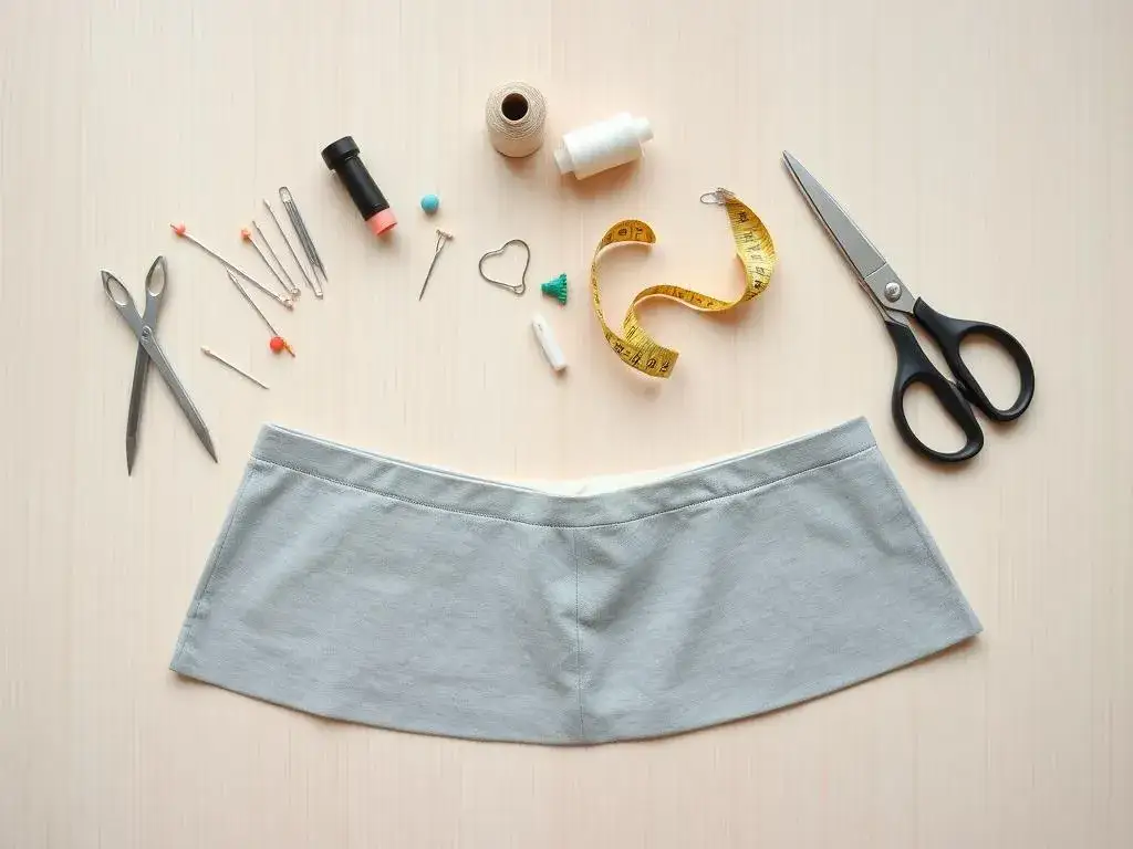 Niezbędne narzędzia do szycia zwężania spódnicy