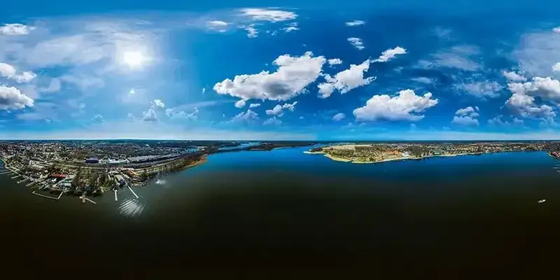 Panorama Ostr&oacute;dy Jezioro Drwęckie