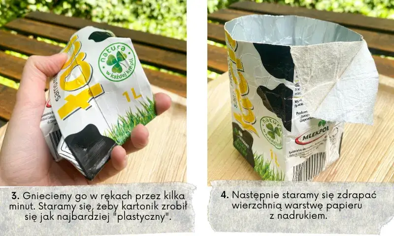 etykiety do ogrodu z kartonu po mleku