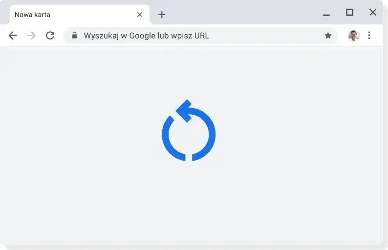 Ikona aktualizacji Google Chrome w menu przeglądarki