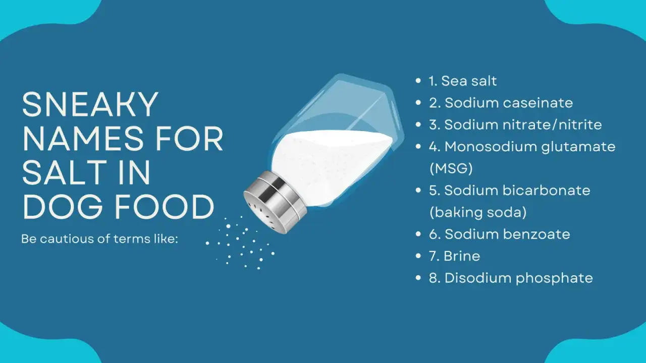 Czy pies może jeść s&oacute;l? Uważaj na ukryte nazwy soli w karmie dla ps&oacute;w, takie jak s&oacute;l morska, glutaminian sodu (MSG) i inne.