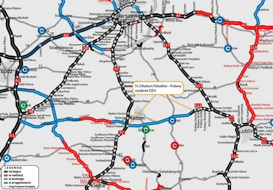 Mapa inwestycji budowlanych Radom Południe Sycyńska