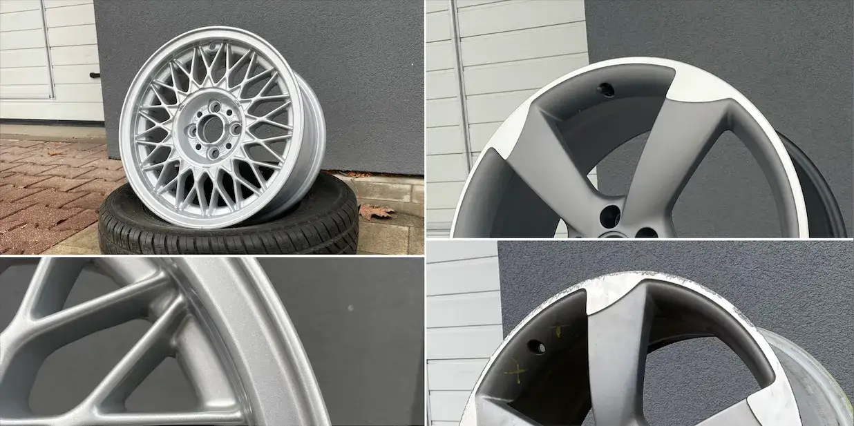 Etapy renowacji felg wizualizacja