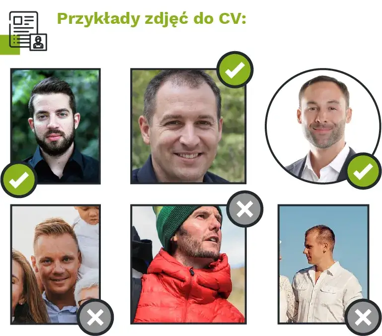błędy na zdjęciu do CV