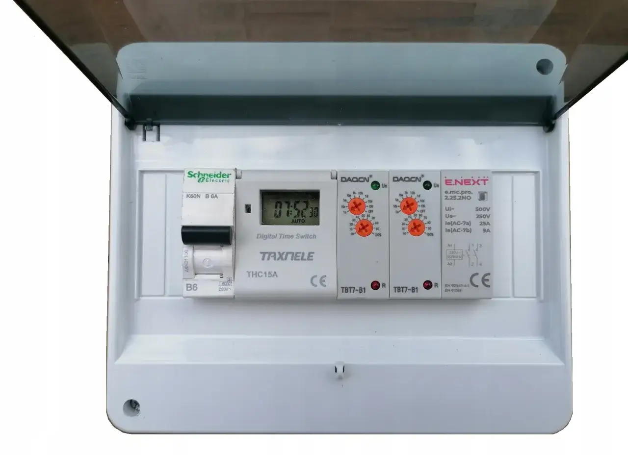 panel sterowania dmuchawy oczyszczalni timer