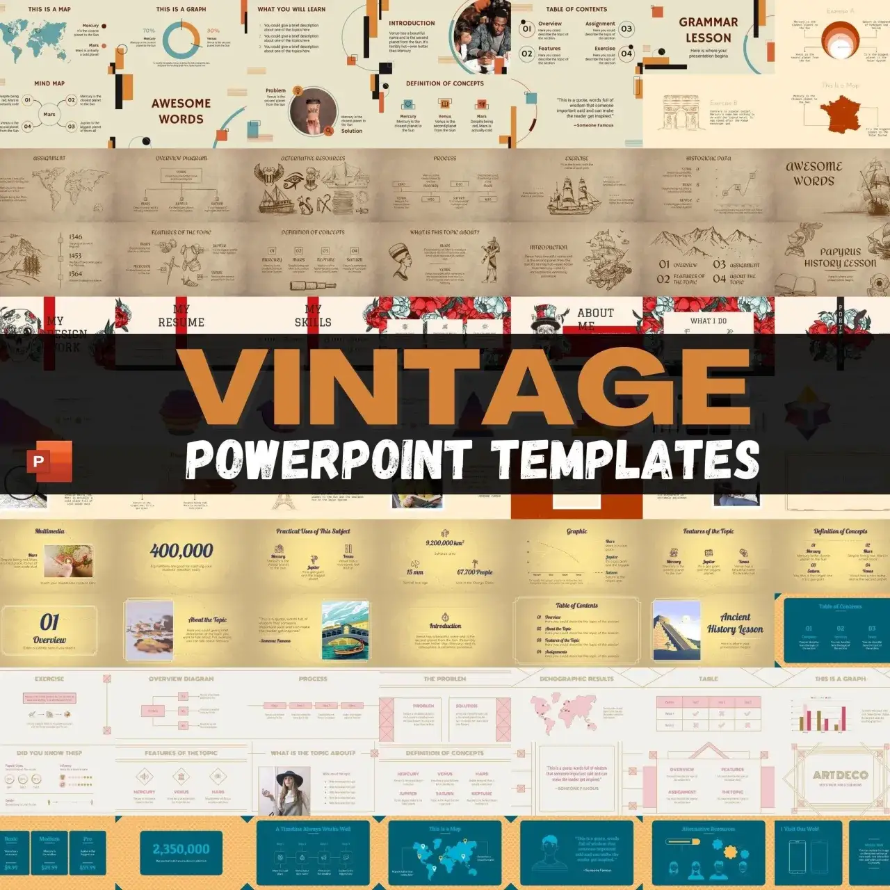 Zdjęcie Najlepsze retro ppt templates: darmowe i premium szablony do prezentacji
