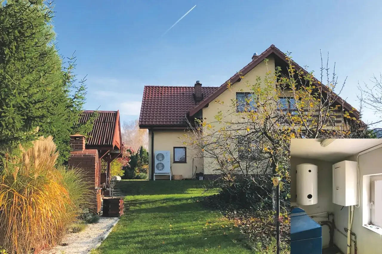 Nowe ogrzewanie domu to inwestycja, która pozwala dowiedzieć się, ile można odliczyć od podatku za wymianę pieca. W kotłowni widać nowy bojler i piec.