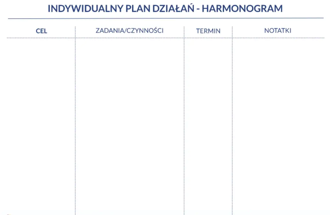 osoba planująca cele, notatki, planowanie rozwoju