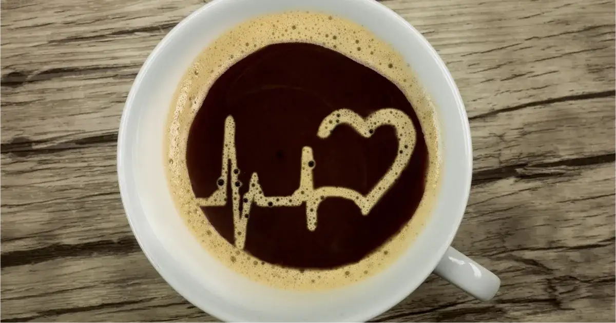 wpływ kofeiny na serce grafika