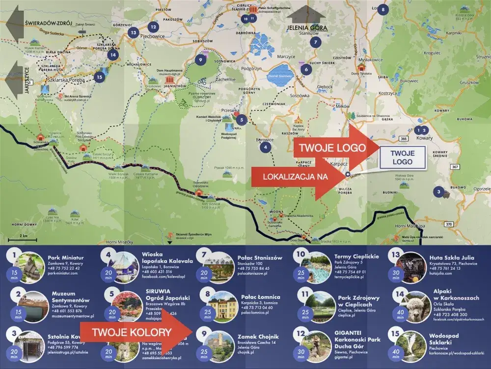 Karpacz okolice atrakcje mapa