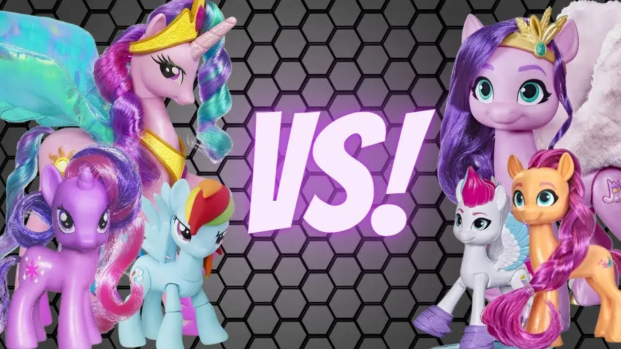 My Little Pony G4 vs G5 por&oacute;wnanie zabawek