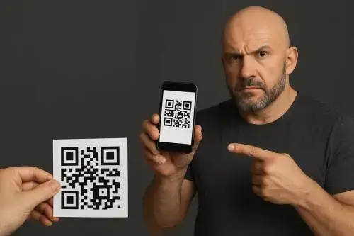 ostrzeżenie przed quishingiem kod qr