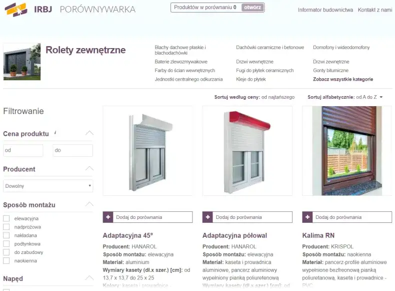 rodzaje mechanizm&oacute;w do rolet por&oacute;wnanie