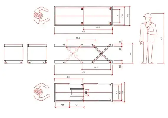 schemat podnośnika motocyklowego nożycowego