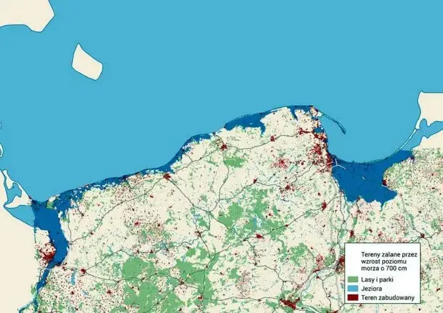 mapa Szczecin położenie względem morza Bałtyckiego