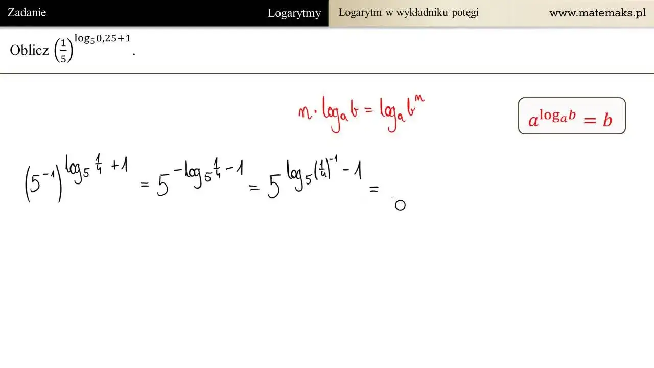 logarytm definicja potęgowanie
