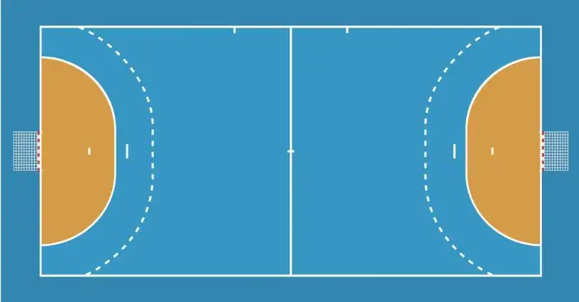 boisko do piłki ręcznej z zegarem