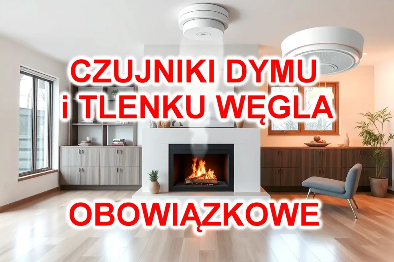 Czujniki dymu i tlenku węgla są obowiązkowe. Zapewniają bezpieczeństwo, gdy z kominka wydobywa się czad.