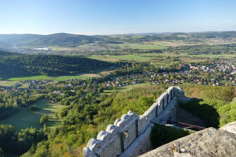 Zamek Chojnik widok z góry