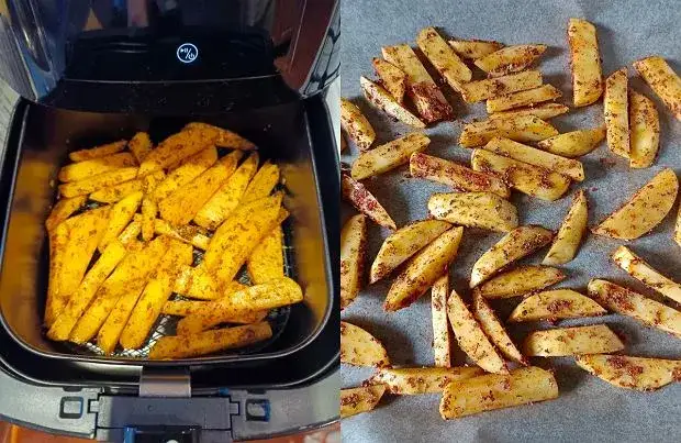 frytki z piekarnika i air fryera