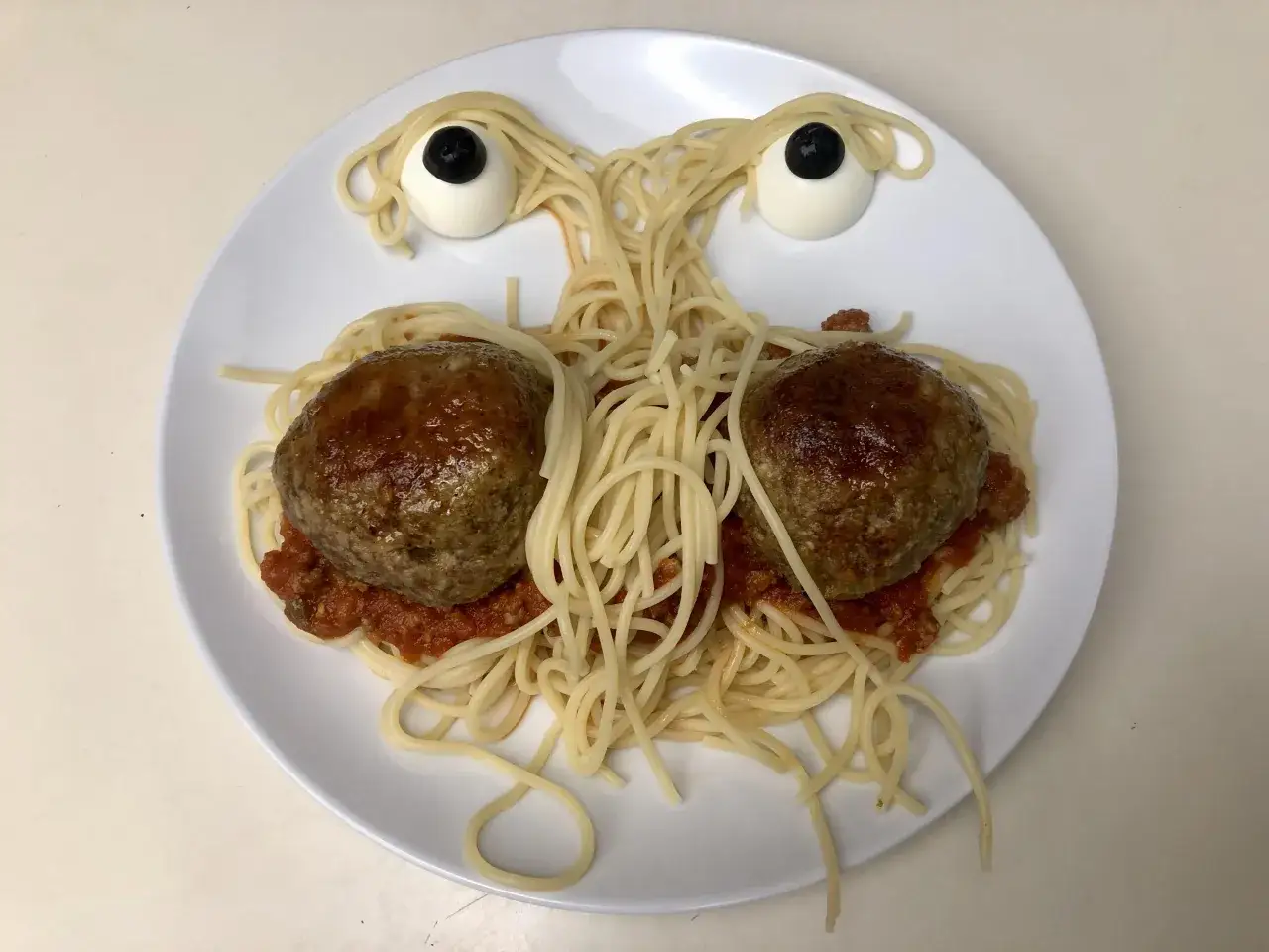 spaghetti monster dish