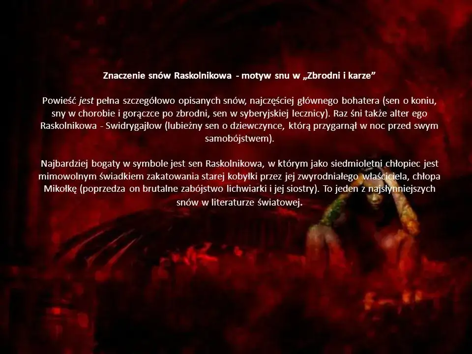 Zdjęcie Znaczenie snów Raskolnikowa: Klucz do psychiki bohatera w arcydziele
