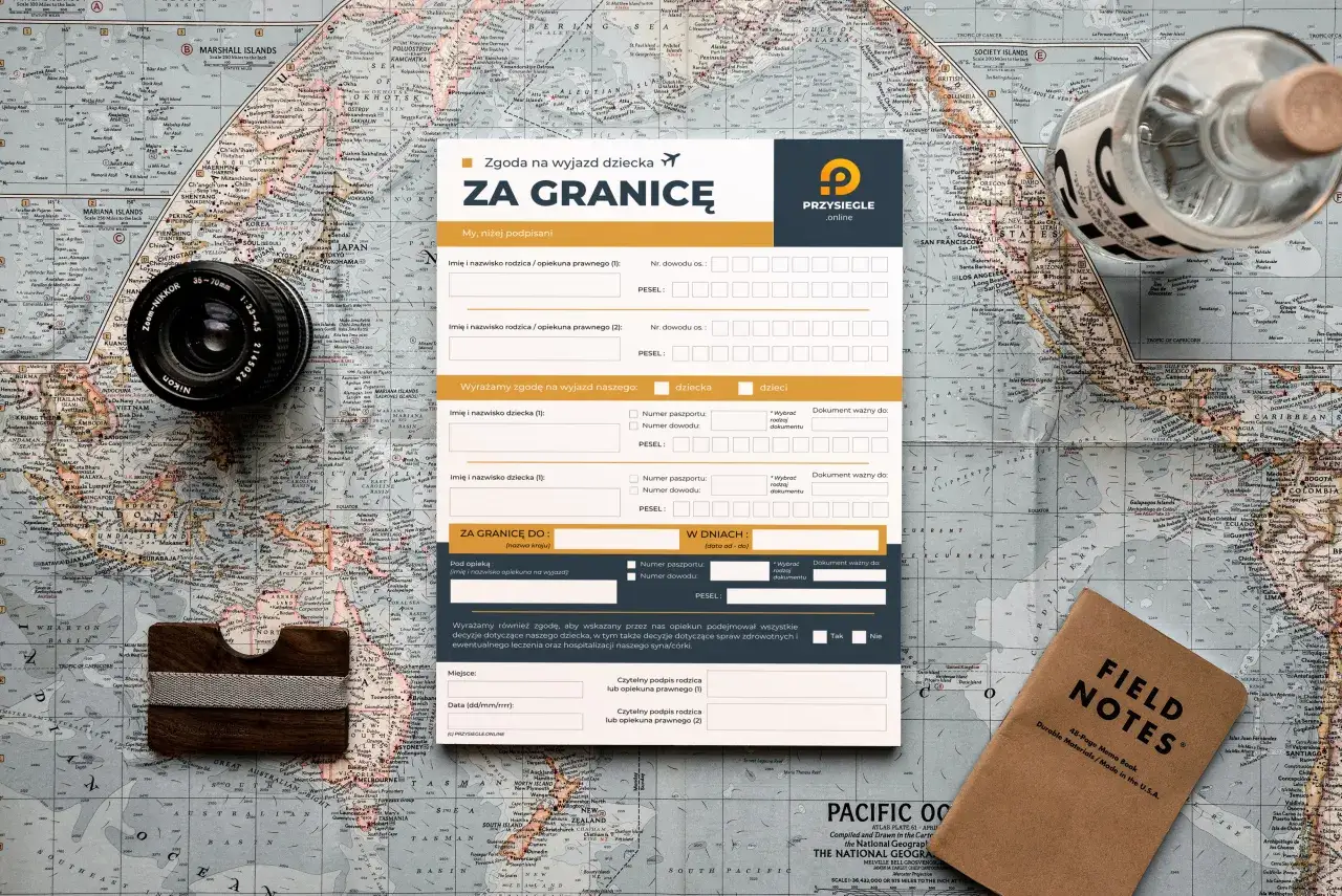 wz&oacute;r zgody rodzica na pobyt dziecka w hotelu