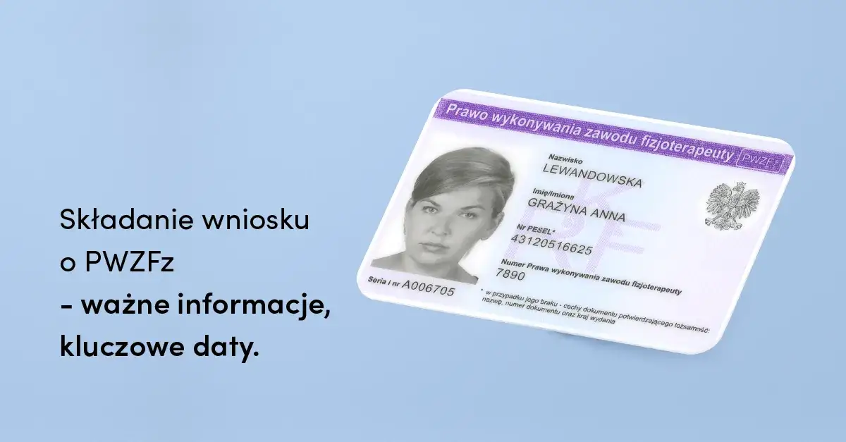 Legitymacja Prawo Wykonywania Zawodu Fizjoterapeuty