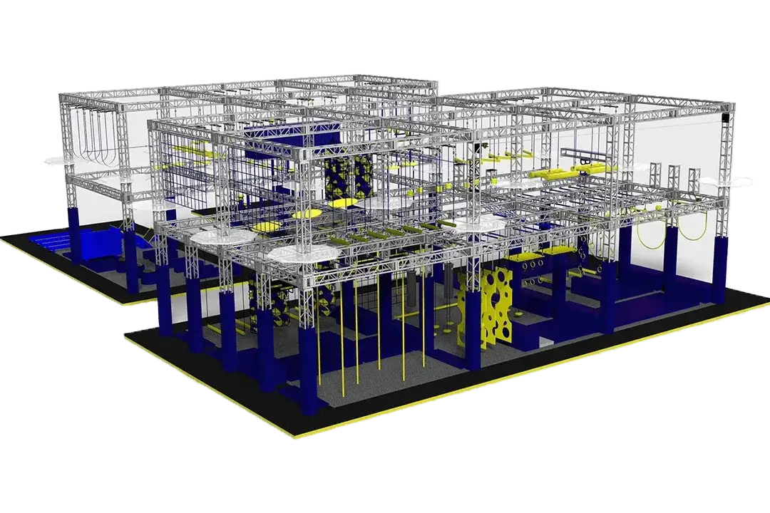 Wewnętrzny plac zabaw konstrukcja modułowa przykłady