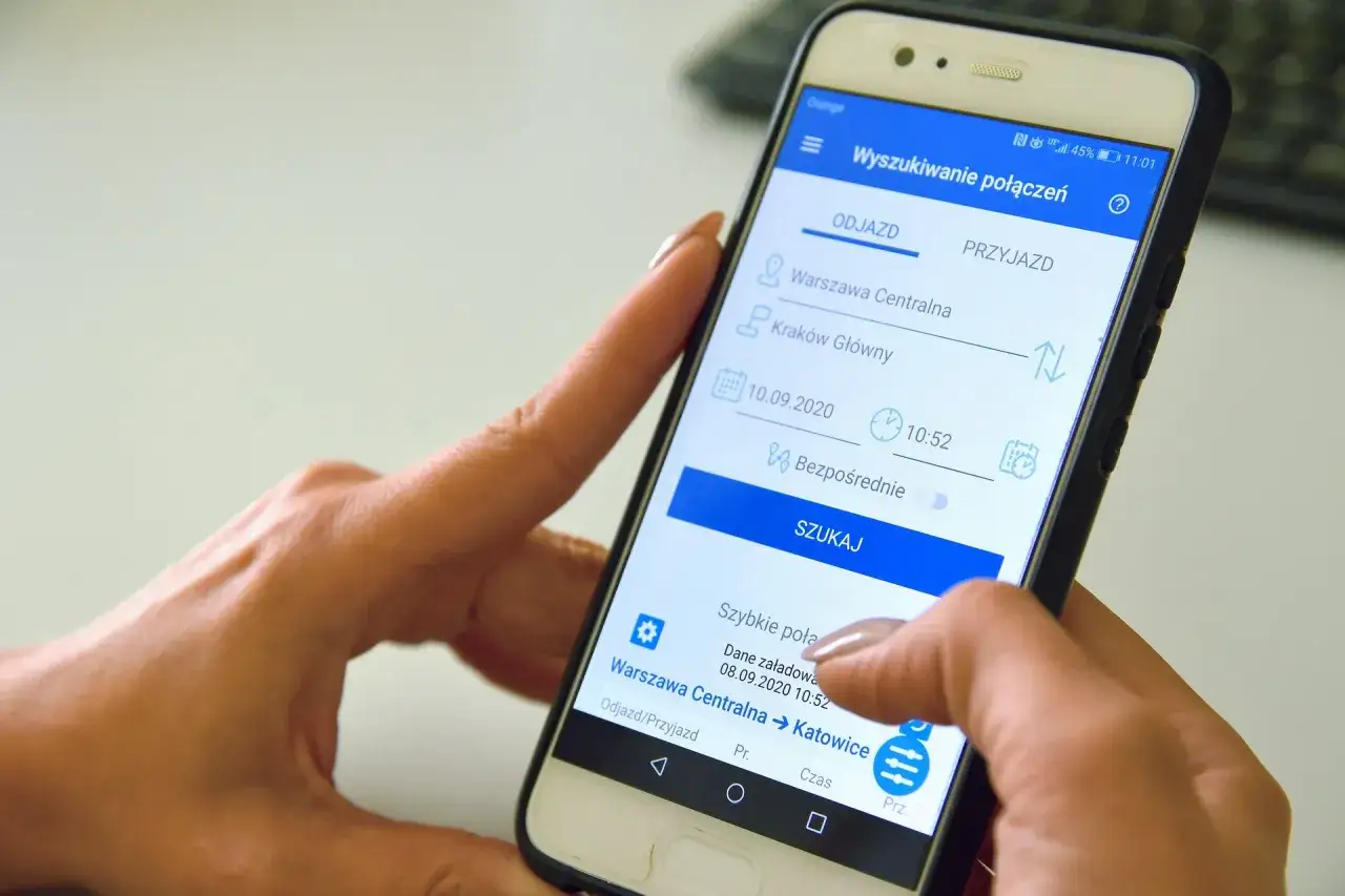 Portal Pasażera interfejs wyszukiwania rozkładu jazdy
