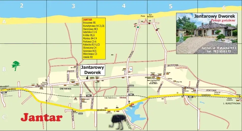 Mapa dojazdu Toruń Stegna Jantar