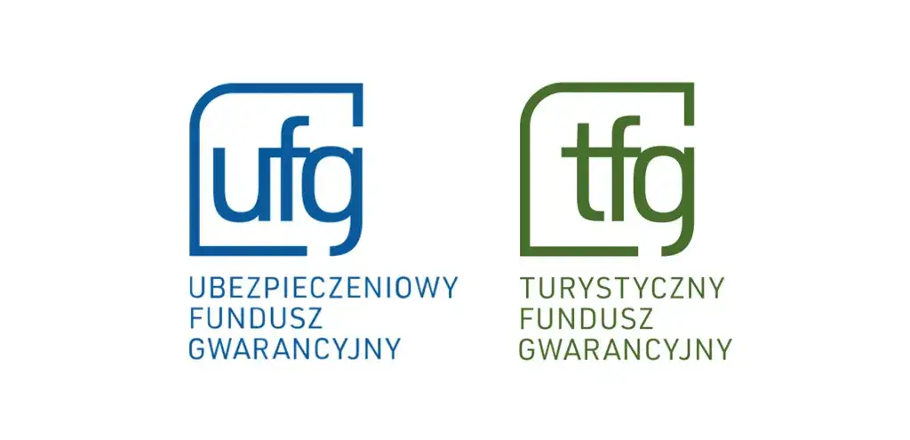 Logo Turystycznego Funduszu Gwarancyjnego lub symbol parasola ochronnego
