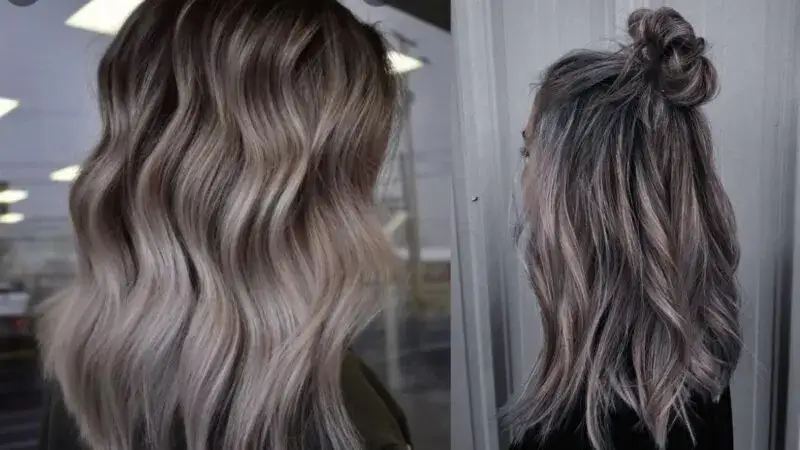 Mushroom Blonde, Copper Hair, balayage na jasnych włosach, pastelowe włosy