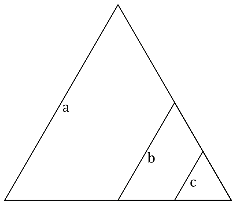 Trójkąt równoboczny z oznaczoną długością boku