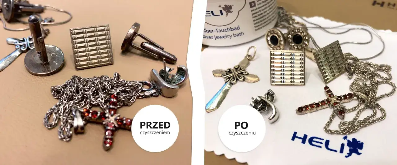 sztuczna biżuteria matowa i lśniąca