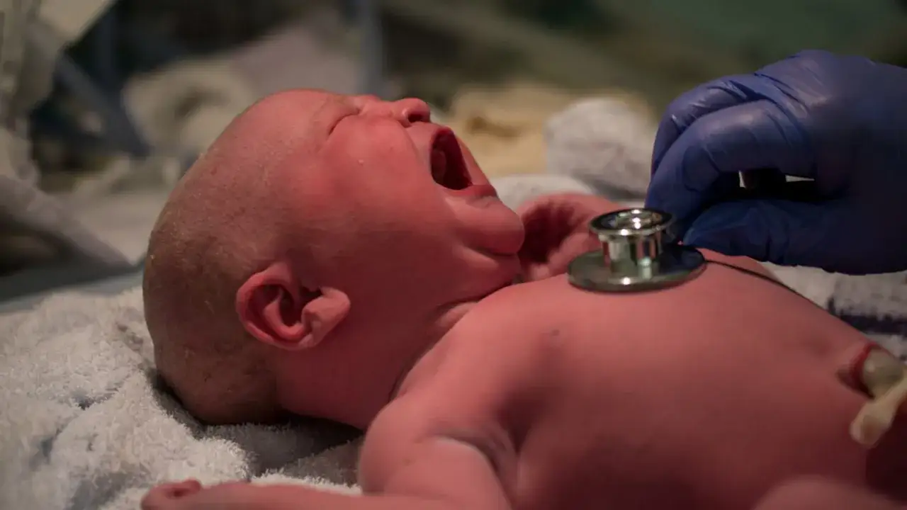 pediatra bada niemowlę