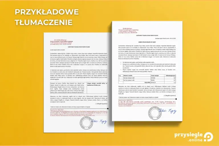 uwierzytelnione tłumaczenie dokumentu z pieczęcią