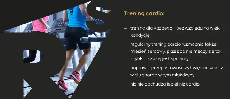 Korzyści z treningu cardio infografika