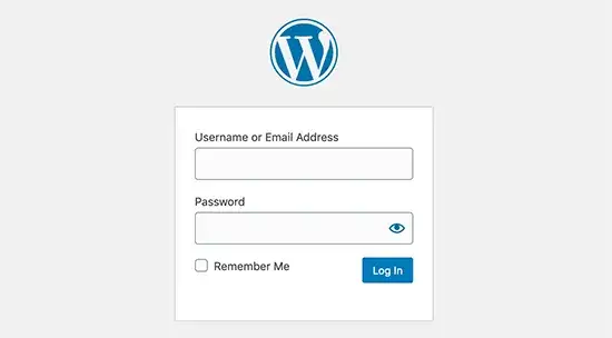 Panel logowania WordPress