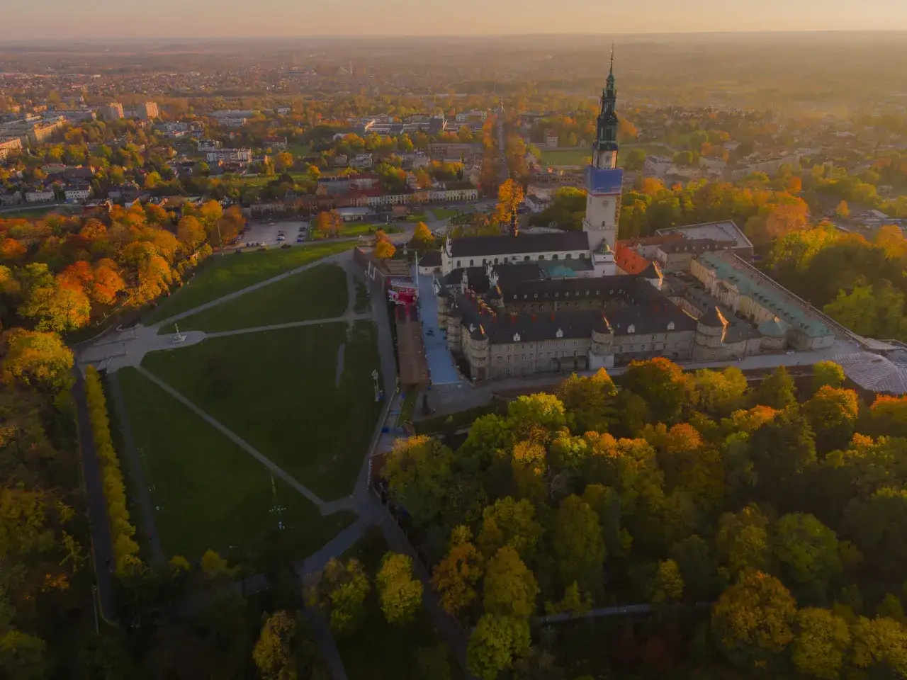Jasna Góra widok z lotu ptaka