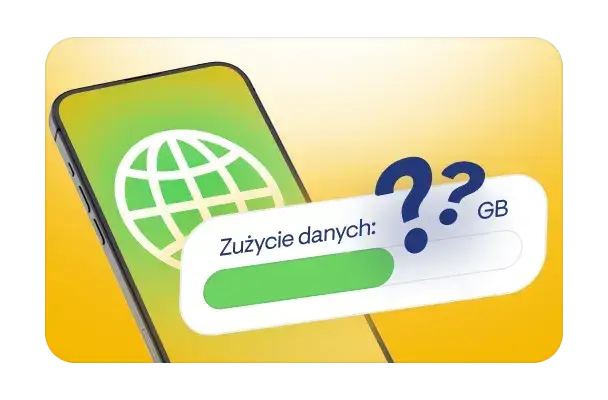 ekran telefonu pokazujący zużycie danych lub limit danych