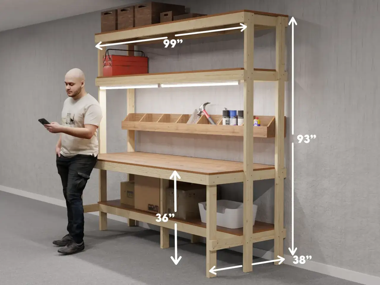 projekt stołu warsztatowego ergonomia