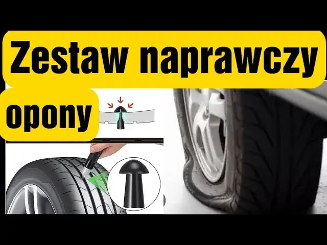 Naprawa opony sznurem i grzybkiem por&oacute;wnanie